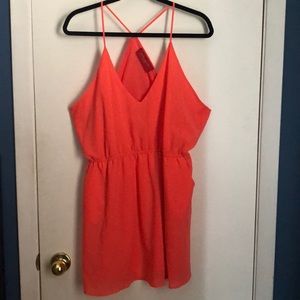 Akira Red Label tangerine cocktail dress